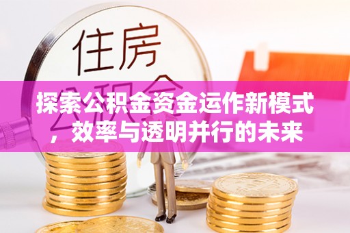 黎川探索公积金资金运作新模式，效率与透明并行的未来