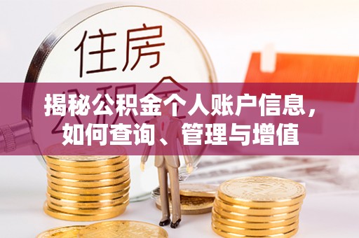 黎川揭秘公积金个人账户信息，如何查询、管理与增值