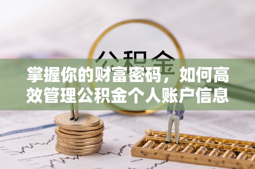 黎川掌握你的财富密码，如何高效管理公积金个人账户信息