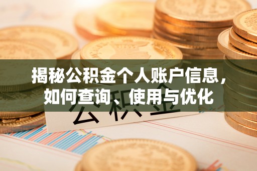 黎川揭秘公积金个人账户信息，如何查询、使用与优化