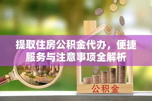 黎川提取住房公积金代办，便捷服务与注意事项全解析