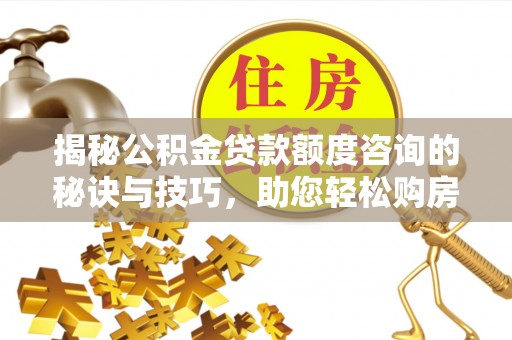 黎川揭秘公积金贷款额度咨询的秘诀与技巧，助您轻松购房！