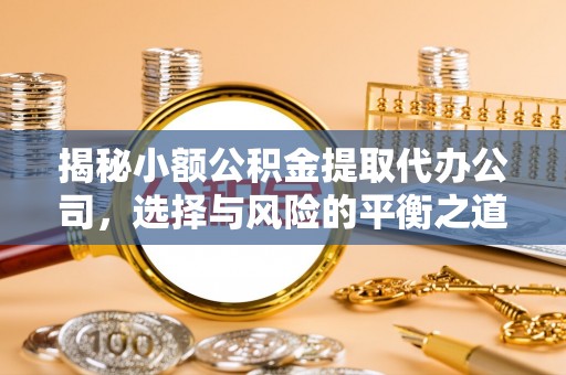 黎川揭秘小额公积金提取代办公司，选择与风险的平衡之道