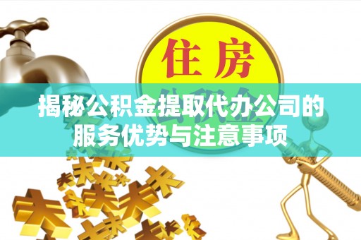 黎川揭秘公积金提取代办公司的服务优势与注意事项