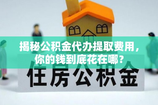 黎川揭秘公积金代办提取费用，你的钱到底花在哪？