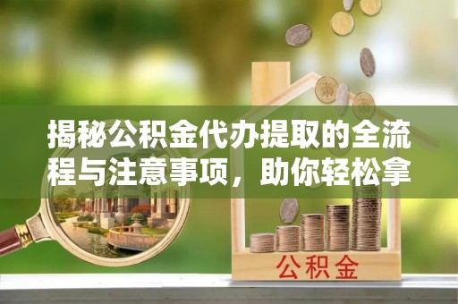 黎川揭秘公积金代办提取的全流程与注意事项，助你轻松拿回属于自己的钱