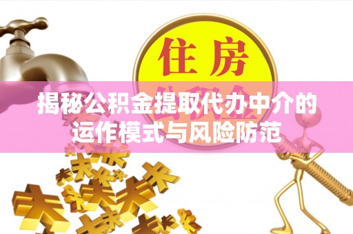 黎川揭秘公积金提取代办中介的运作模式与风险防范