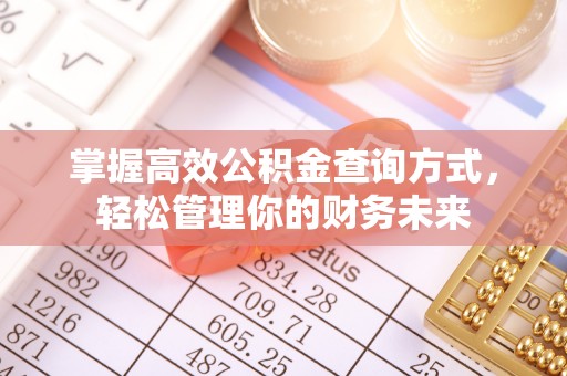 黎川掌握高效公积金查询方式，轻松管理你的财务未来